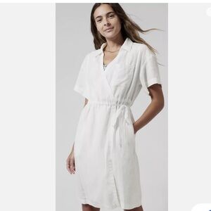 2/$10 Athleta 100% Linen Wrap Dress